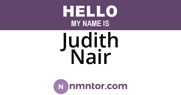 Judith Nair