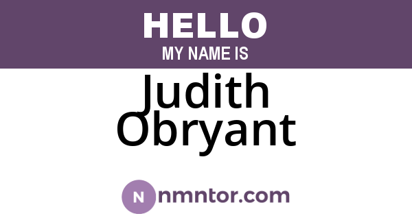 Judith Obryant