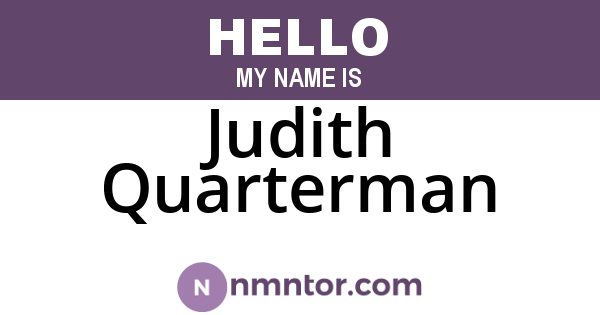 Judith Quarterman