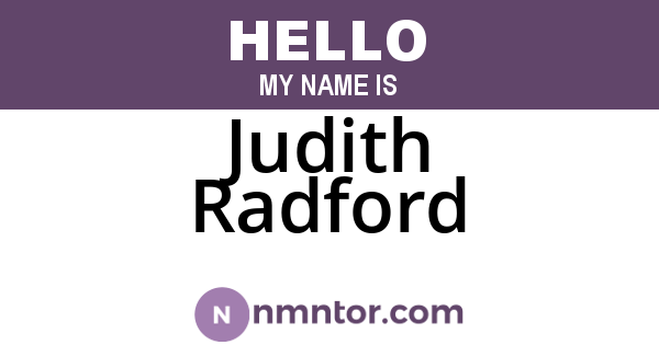 Judith Radford