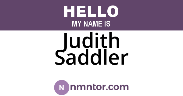 Judith Saddler