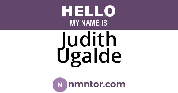 Judith Ugalde