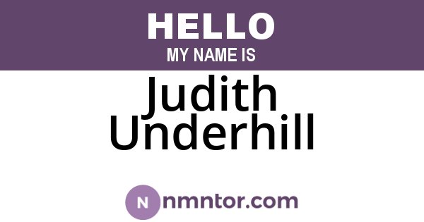 Judith Underhill