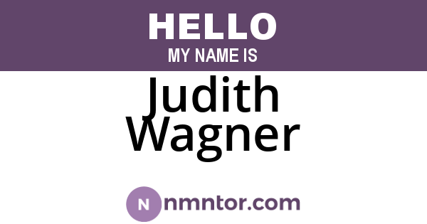 Judith Wagner