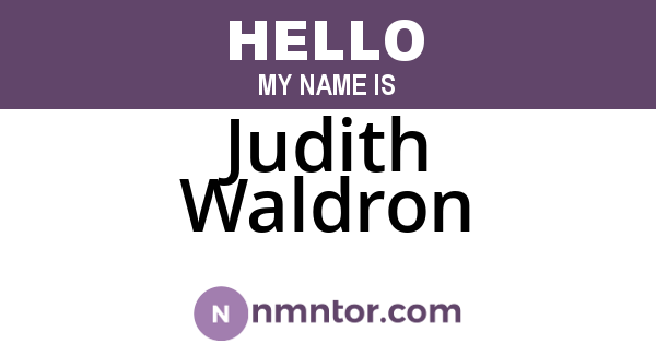 Judith Waldron