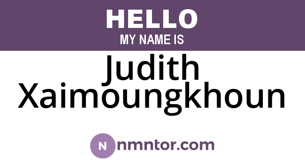 Judith Xaimoungkhoun