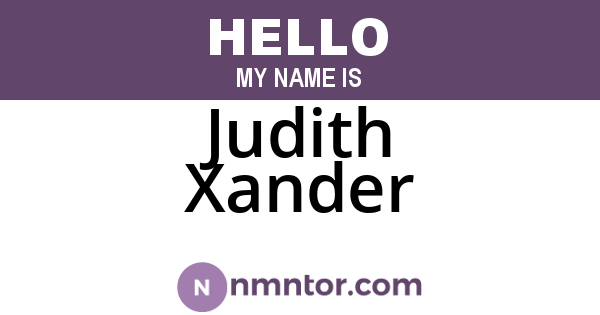 Judith Xander