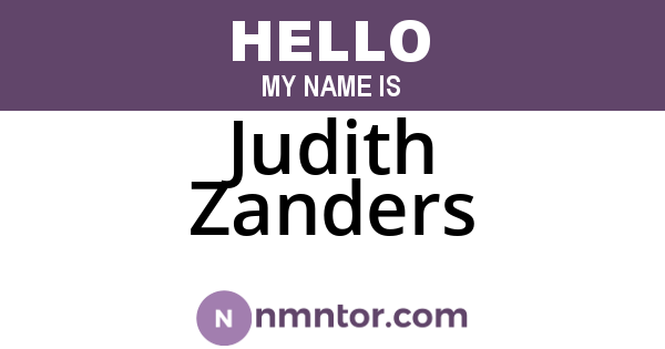 Judith Zanders