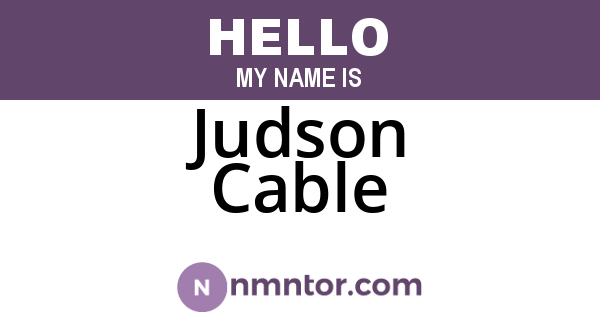 Judson Cable