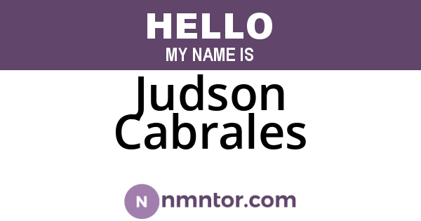 Judson Cabrales