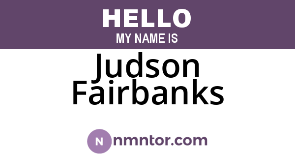 Judson Fairbanks
