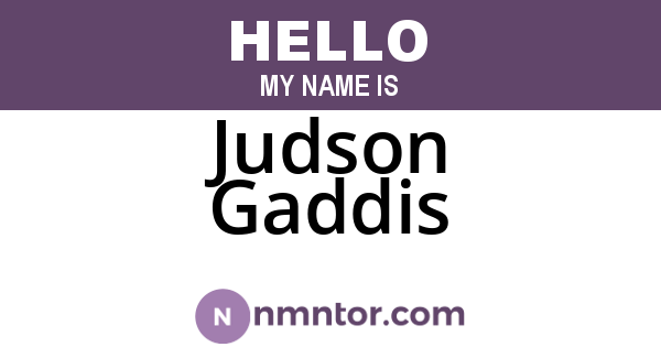 Judson Gaddis