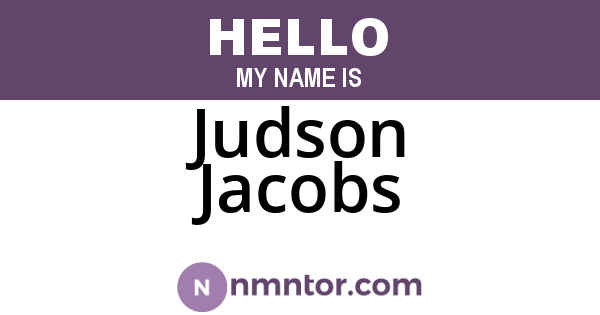 Judson Jacobs