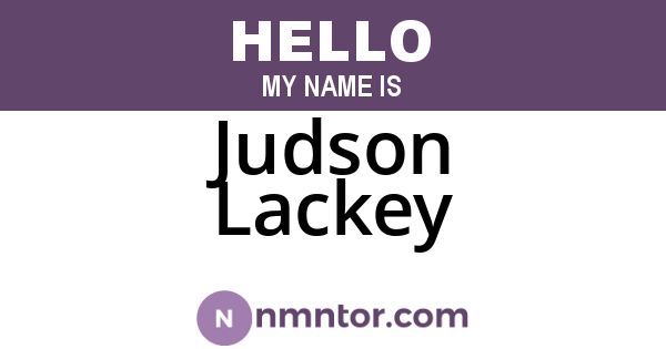 Judson Lackey