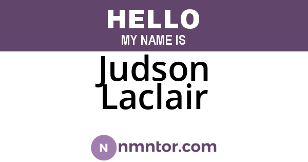 Judson Laclair