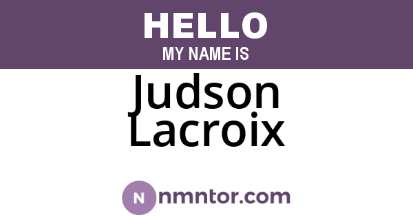 Judson Lacroix