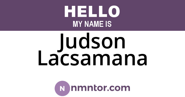 Judson Lacsamana