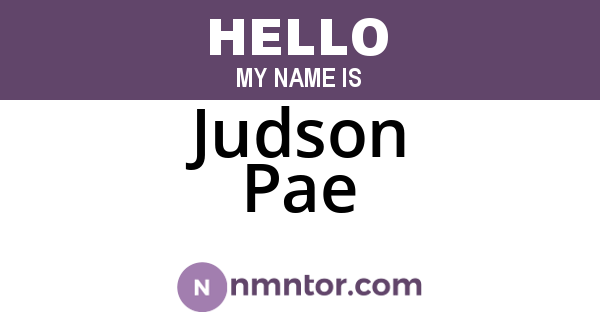 Judson Pae
