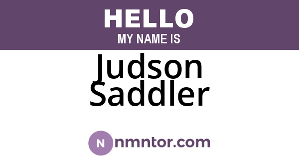 Judson Saddler
