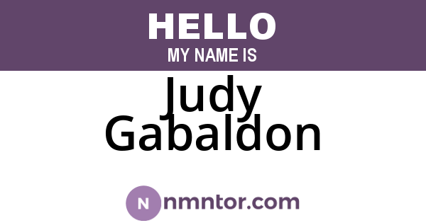 Judy Gabaldon
