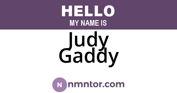 Judy Gaddy
