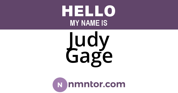 Judy Gage