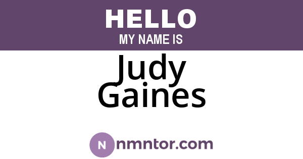 Judy Gaines