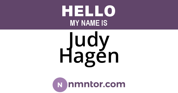 Judy Hagen
