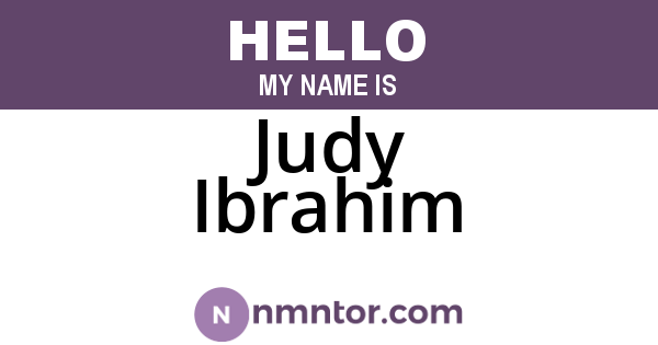 Judy Ibrahim