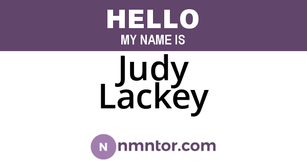 Judy Lackey