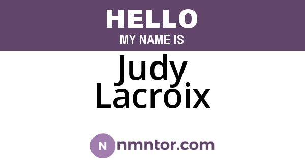 Judy Lacroix