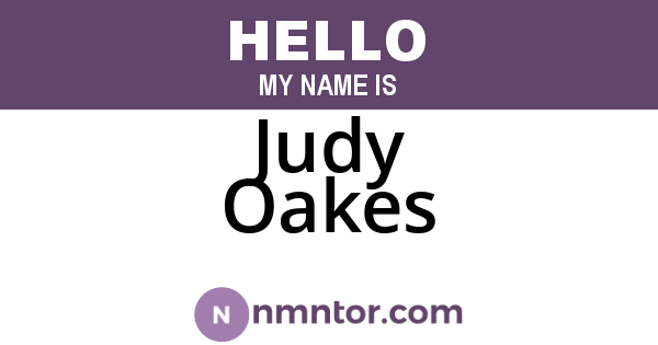 Judy Oakes