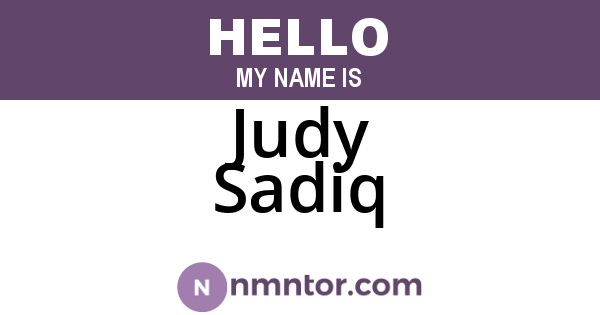 Judy Sadiq