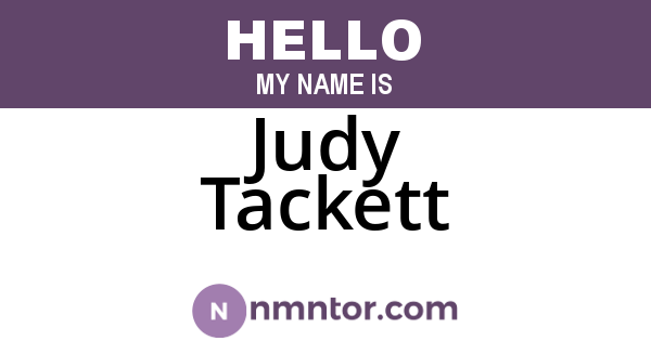 Judy Tackett