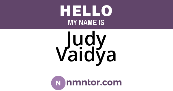 Judy Vaidya