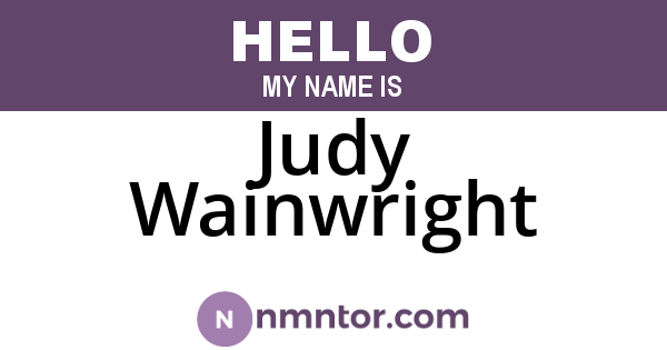 Judy Wainwright