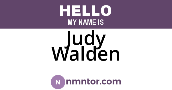 Judy Walden