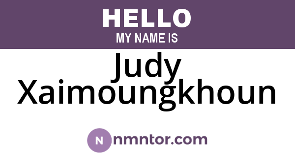 Judy Xaimoungkhoun