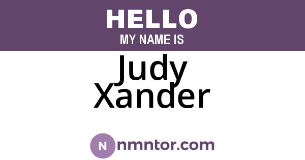 Judy Xander