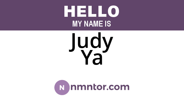 Judy Ya