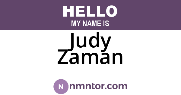 Judy Zaman