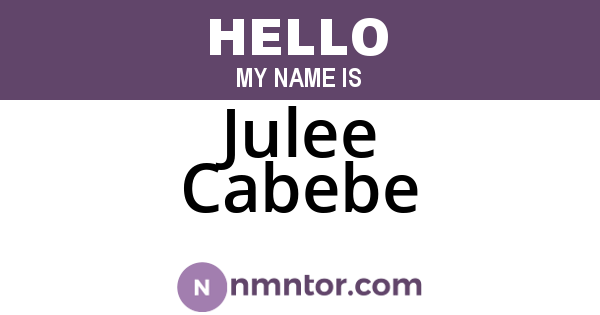 Julee Cabebe