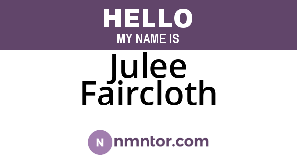 Julee Faircloth