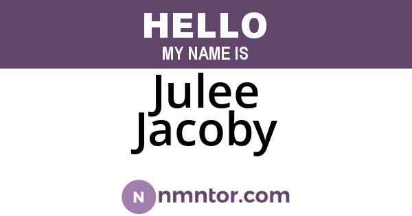 Julee Jacoby