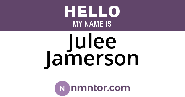 Julee Jamerson
