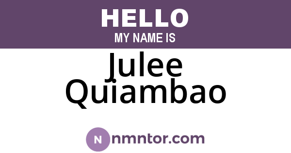 Julee Quiambao