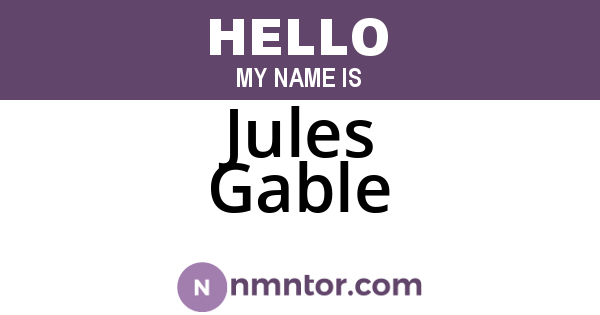 Jules Gable