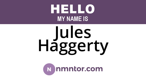 Jules Haggerty