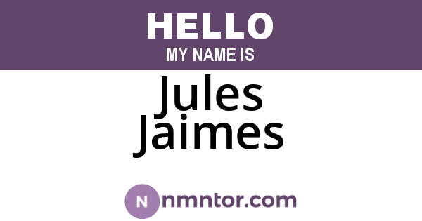 Jules Jaimes