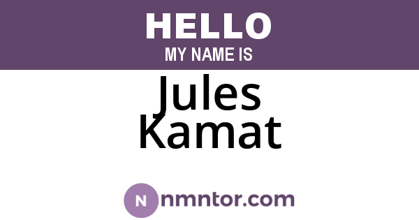Jules Kamat